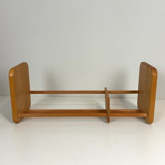 Vintage Napa Valley Box Co Wooden Adjustable Rack Tabletop Bookshelf - Picture 1 of 8